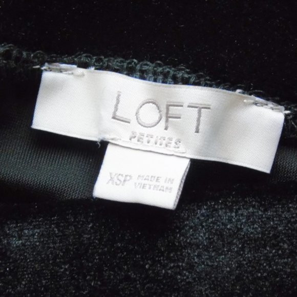 LOFT Black Velvet Stretchable LEGGINGS  Size XS - Picture 5 of 5